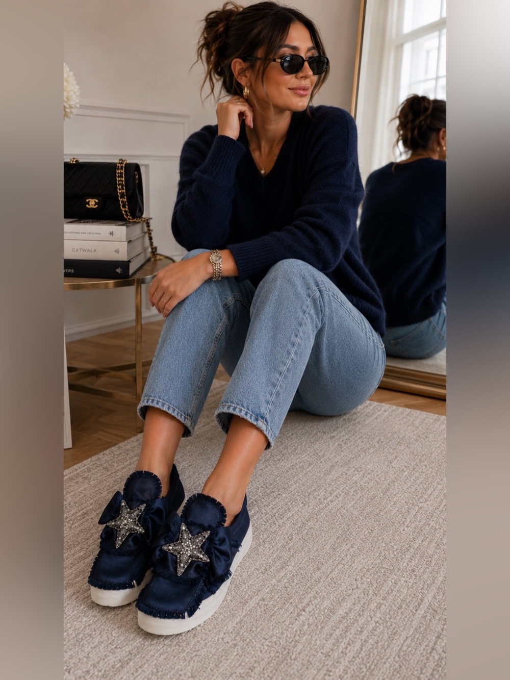 J/Slides NYC, Nany blue, in size 7